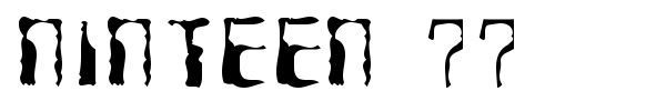 Ninteen 77 font preview